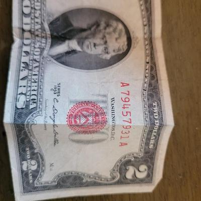 Red seal 1953 $2 bill