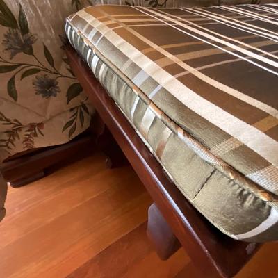 Wood Accent Bench With Custom Made Pillow