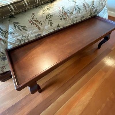 Wood Accent Bench With Custom Made Pillow