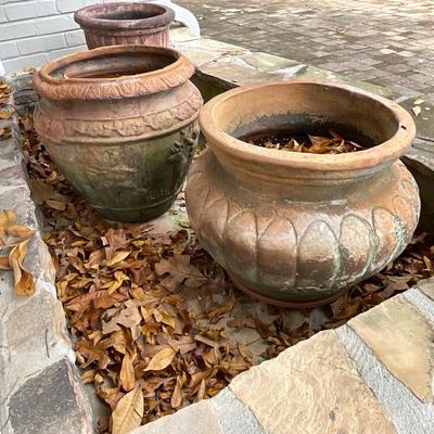 Set Of Three Concrete Pots
