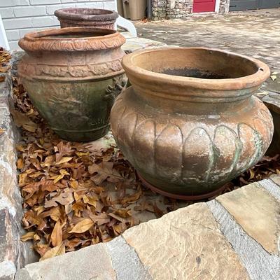 Set Of Three Concrete Pots