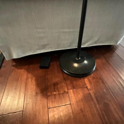 Etched Graphic Drum Shade Floor Lamp