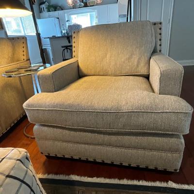 Universal Furniture Club Chairs, Poof And Side Table
