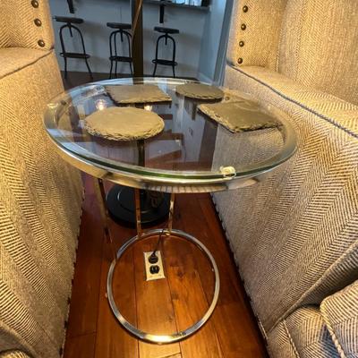 Universal Furniture Club Chairs, Poof And Side Table