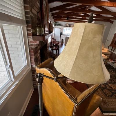 Swing Arm Faux Leather Shade