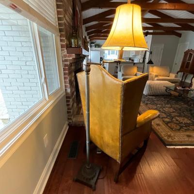 Swing Arm Faux Leather Shade