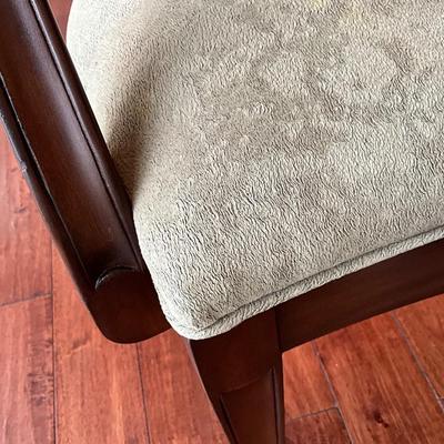 Custom Made Pedestal Table And Ethan Allen Ribbon Back Armchairs
