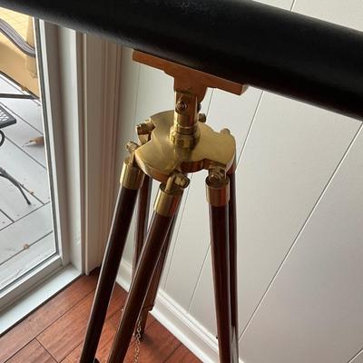 Nautical Leather And Brass Telescope
