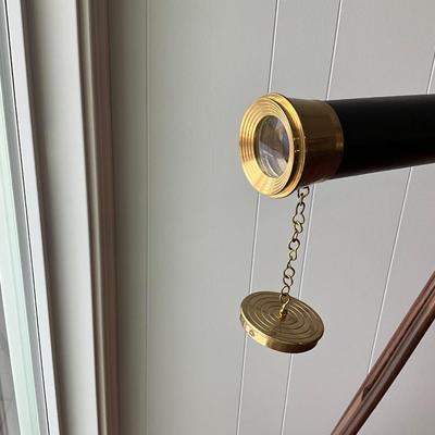 Nautical Leather And Brass Telescope