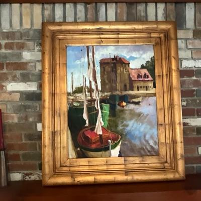 Sailboat Framed Painting by C Winters