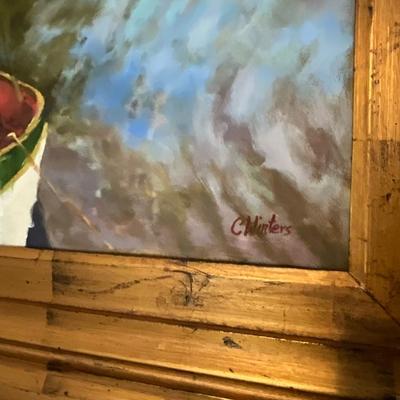 Sailboat Framed Painting by C Winters
