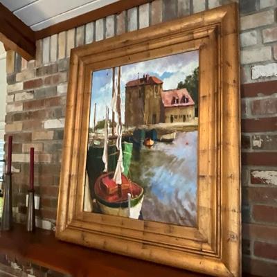 Sailboat Framed Painting by C Winters