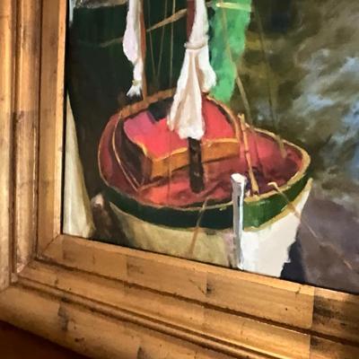 Sailboat Framed Painting by C Winters