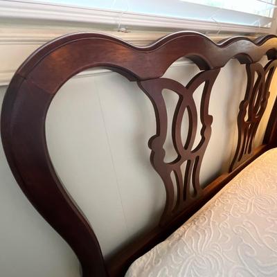 Pair of Wood Twin Size Beds, Mattress and Bedding