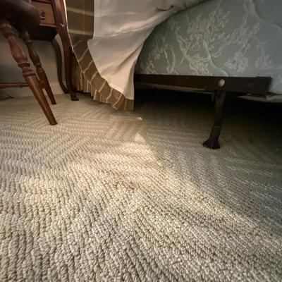 Pair of Wood Twin Size Beds, Mattress and Bedding