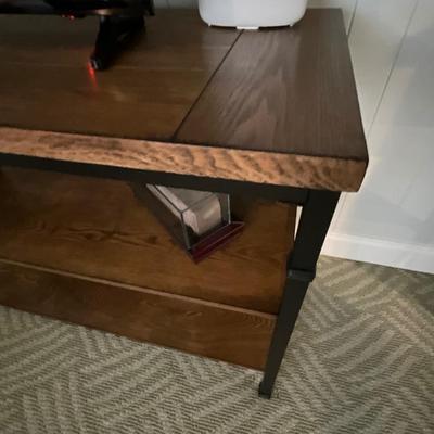 3 Piece Stanley Furniture Desk, Chair and Metal Wood Shelves