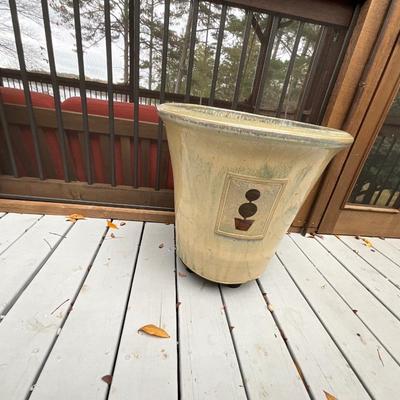 Pair of Concrete Pots on rollers