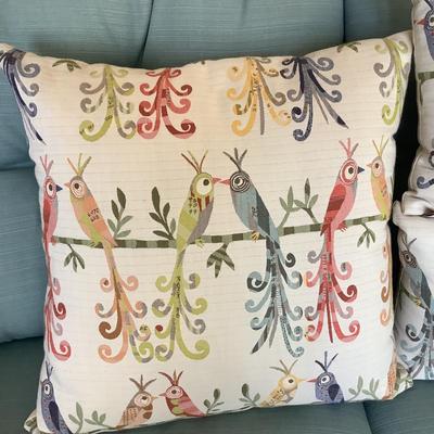 492 Set of 4 Elaine Smith Bird Pillows