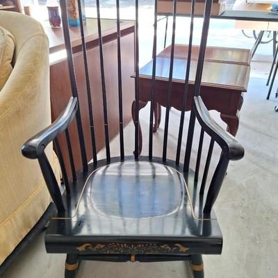 Vintage bow backed rocking chair