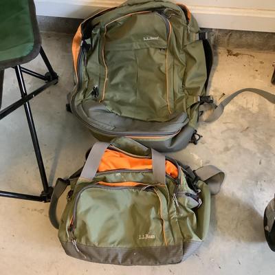 506 LL Bean Backpack & Duffle w/ Camping Chair