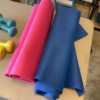 508 Yoga Mats and 2 Sets of Weights
