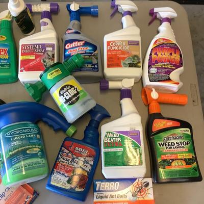512 Large Lot of Garden Chemicals/Sprays