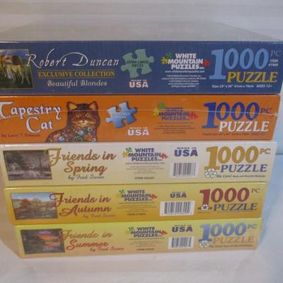 5 Sealed - White Mountain Puzzles & 5 Sealed Bits & Pieces Puzzles Choice 7/8 (See All Pictures)