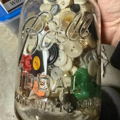 Buttons in a ball jar