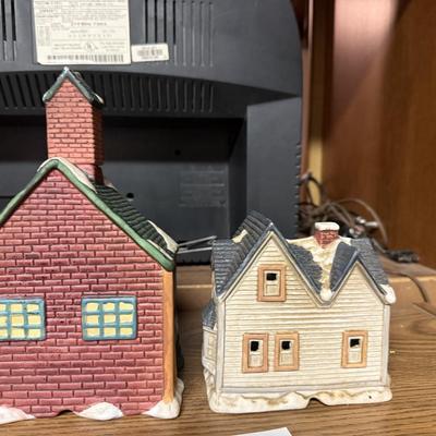 Christmas village school & house