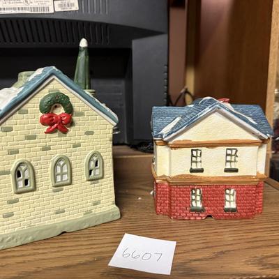Christmas village church & bakery