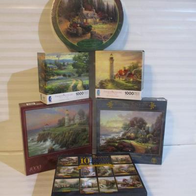 5 Sealed & 1 Used Thomas Kinkade Puzzles Choice 27