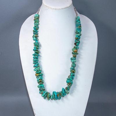 NATIVE AMERICAN TURQUOISE NUGGET NECKLACE