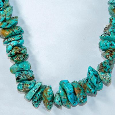 NATIVE AMERICAN TURQUOISE NUGGET NECKLACE