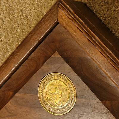 US Navy Wood Flag Box
