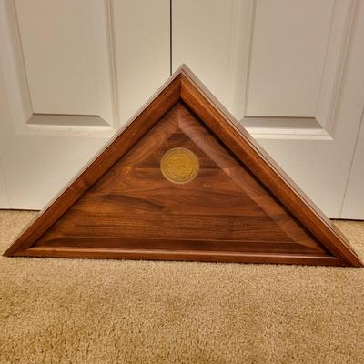 US Navy Wood Flag Box