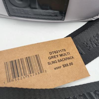Two Small Grey Nylon Sling Backpacks Kedzie, Steve Madden $88