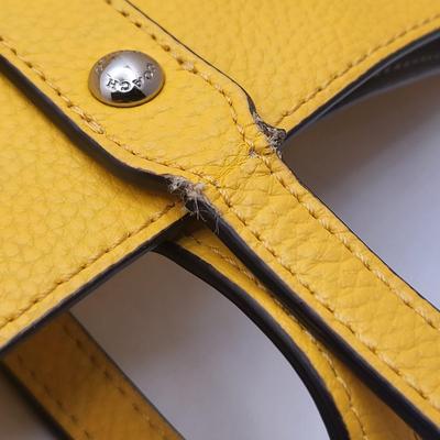 Pebbled Yellow Leather COACH Tote (Read)