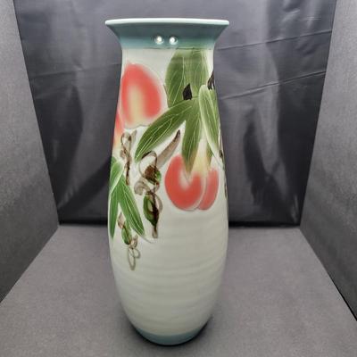 Vintage Chinese Pottery Vase 15" Signed