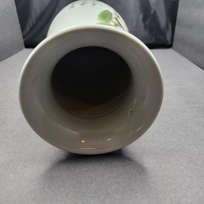 Vintage Chinese Pottery Vase 15" Signed