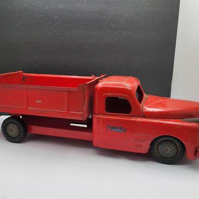 1940's Structo Toys Red Steel Truck