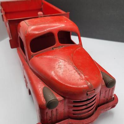 1940's Structo Toys Red Steel Truck