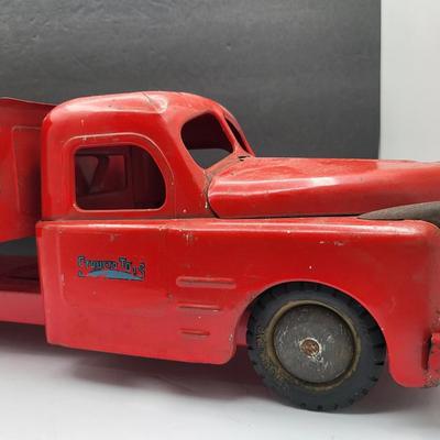 1940's Structo Toys Red Steel Truck