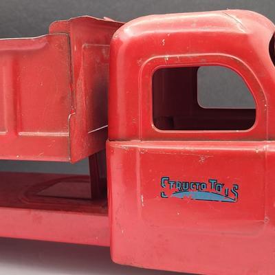 1940's Structo Toys Red Steel Truck