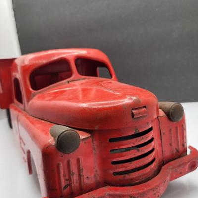 1940's Structo Toys Red Steel Truck