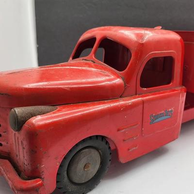 1940's Structo Toys Red Steel Truck