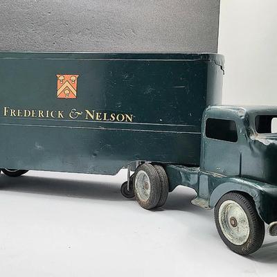 1950's Frederick & Nelson Green Metal Semi Truck (Tonka)