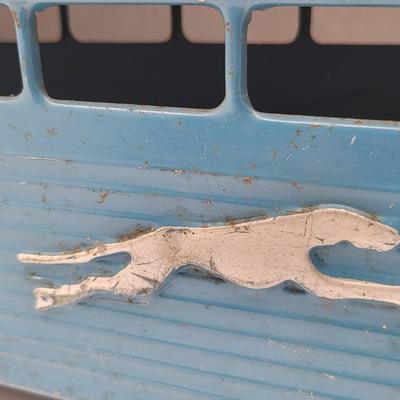 Vintage Keystone Toys Blue Metal Greyhound Bus 1940's