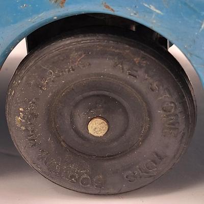 Vintage Keystone Toys Blue Metal Greyhound Bus 1940's