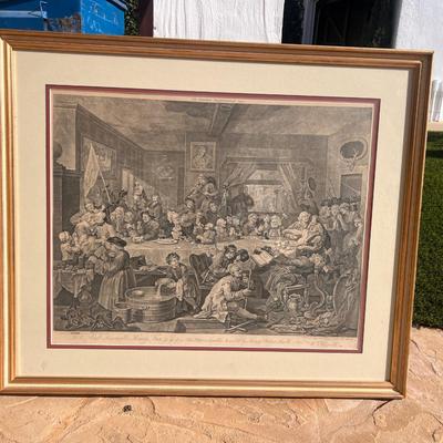 William Hogarth (British, 1697-1764) Complete Set of Four Prints of an Election: 1757 An Election Entertainment