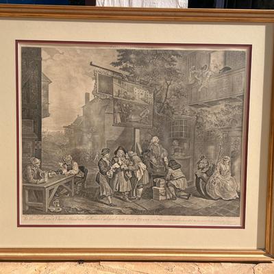 William Hogarth (British, 1697-1764) Complete Set of Four Prints of an Election: 1757 An Election Entertainment